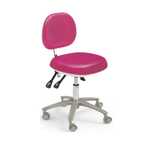 Sgabello per ambulatorio - GD-DTS07 - Foshan Gladent Medical Instrument Co.,Ltd - ad altezza regolabile / con schienale / con rotelle