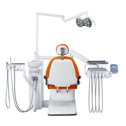 Riunito odontoiatrico con monitor - GD-S450 - Foshan Gladent Medical Instrument Co.,Ltd - con portastrumenti / con illuminazione