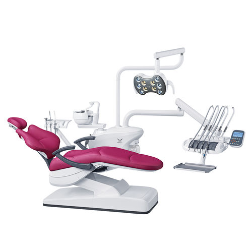 Riunito odontoiatrico con poltrona idraulica - Foshan Gladent Medical Instrument Co.,Ltd - con portastrumenti / con illuminazione