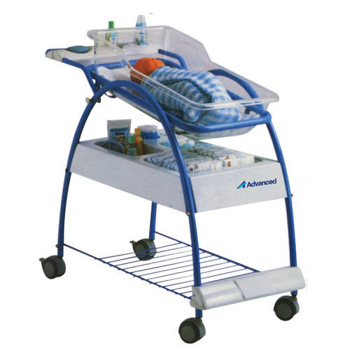Culla pediatrica con rotelle - 007-P - Advanced Instrumentations - con scomparti / trasparente