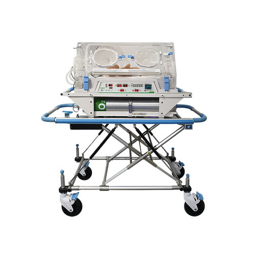 Incubatrice neonatale di trasporto - TR 203 - Okuman Medikal Sistemler Anonim Sirketi - con rotelle / ad altezza regolabile / con 4 finestre operative