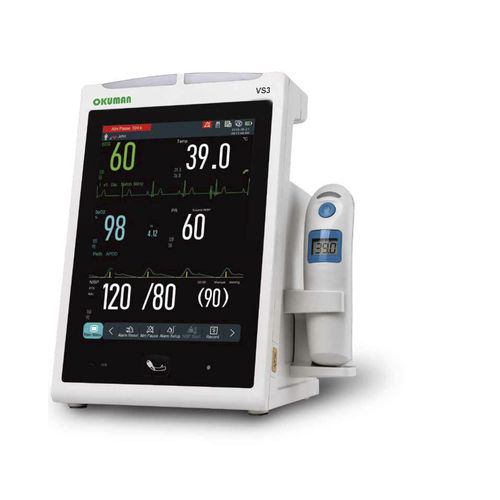 Monitor di segni vitali da tavolo - OKM VS3 - Okuman Medikal Sistemler Anonim Sirketi - TEMP / di frequenza cardiaca / PNI