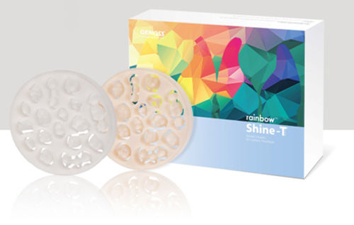 Materiale odontoiatrico in zircone - Rainbow™ Shine-T - Genoss - per ricostruzione dentale