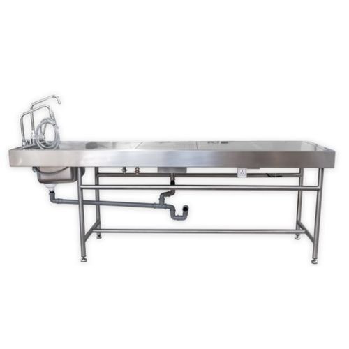 Tavolo per autopsia per medicina legale - 6ATP26 - Hiplaas - fisso / rettangolare / ventilato
