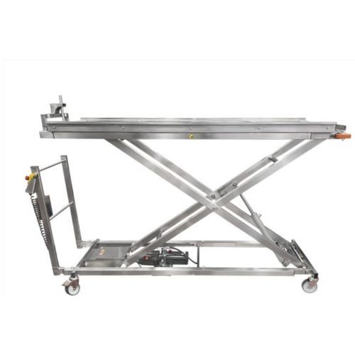 Carrello mortuario a pantografo - TRAYLIFT1700 - Hiplaas - da trasporto / elettrico / in acciaio inossidabile