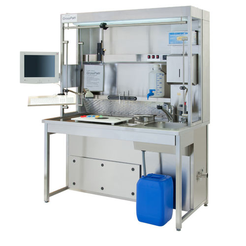 Workstation da laboratorio per macroscopia - GSU- V 1500 - Thalheimer Kuehlung - per preparazione di campioni / da terra / con ventilazione discendente