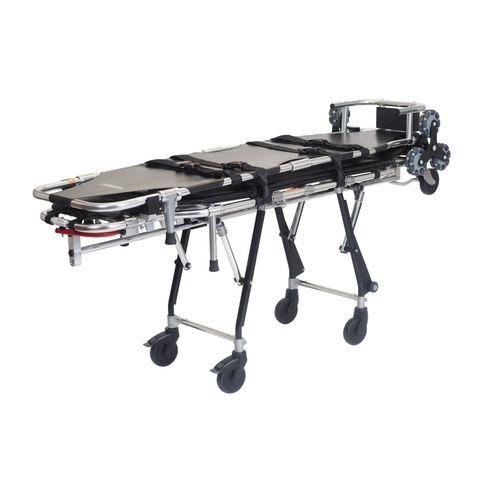 Barella con carrello da trasporto - Contour Flex - Auden Funeral Supplies - mortuaria / manuale / ad altezza regolabile