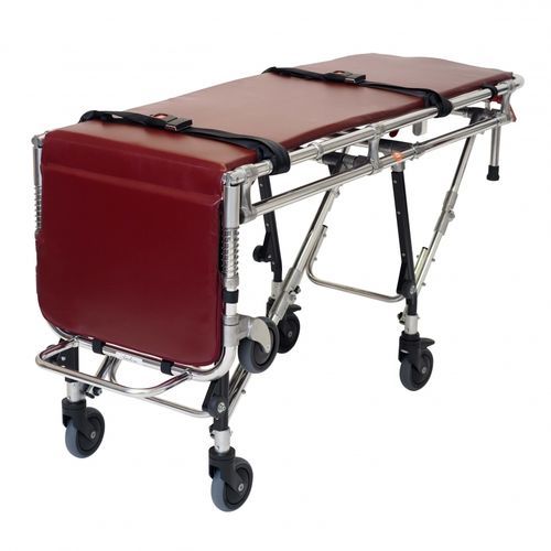 Barella mortuaria con carrello - One Man Loader  - Auden Funeral Supplies - manuale / ad altezza regolabile / pieghevole