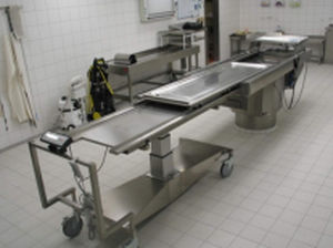 Tavolo per autopsia per medicina legale - MA-2002 - MEDIS Medical Technology - fisso / con rotelle
