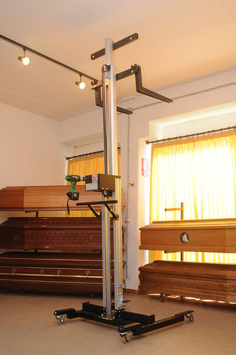 Carrello mortuario di stoccaggio - F001006 - Olivetti - di presentazione / per bare