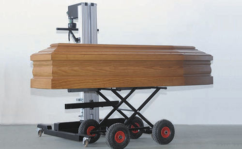 Carrello mortuario da trasporto - F040001V series - Olivetti - in acciaio inossidabile / ad altezza regolabile