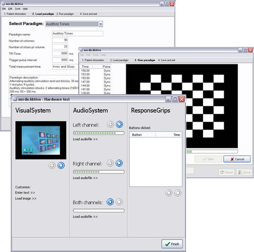 Software per stimolazione neurofisiologica - nordicAktiva - NordicNeuroLab - per MRI funzionale / medico
