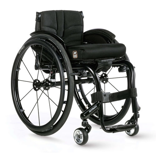 Sedia a rotelle attiva - Nitrum - Sunrise Medical - da esterno / con poggiagambe / nera