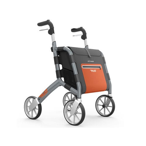 Deambulatore rollator a 4 ruote - Let's Shop - Trust Care - telaio in alluminio / con sedile / con cestello