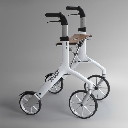 Deambulatore rollator a 4 ruote - Let's Fly - Trust Care - telaio in alluminio / con sedile / ad altezza regolabile