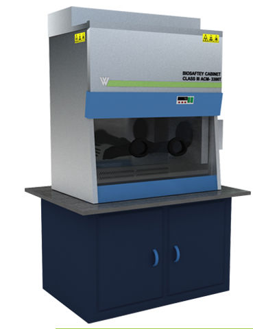 Cabina di sicurezza microbiologica classe III - ACM-3300T - Acmas Technologies - per laboratori farmaceutici / da tavolo / con filtro HEPA