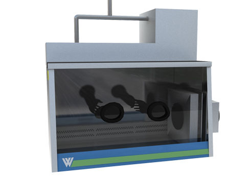 Glove box da laboratorio - ACM-3211GNP - Acmas Technologies - da banco / a pressione negativa