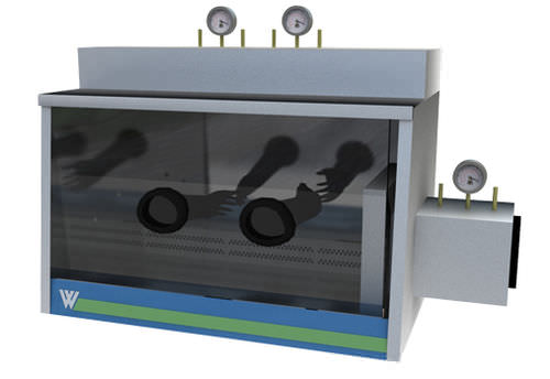 Glove box da ricerca - ACM-2589GV - Acmas Technologies - da banco / a vuoto