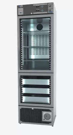 Frigorifero da laboratorio - X-Cold 300/2TN-TS - Angelantoni Life Science - ad armadio / 2 porte / con porta in vetro