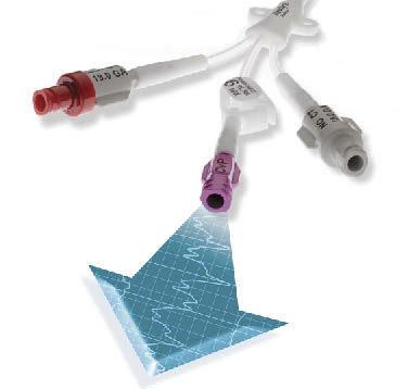 Catetere per manometria - Xcela® Hybrid PICC - Navilyst Medical - venoso centrale / a tre lumi