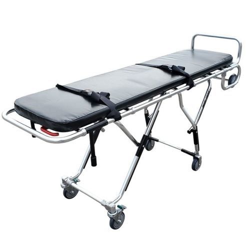 Barella mortuaria con carrello - F500™ - Mobimedical - manuale / ad altezza regolabile / bariatrica