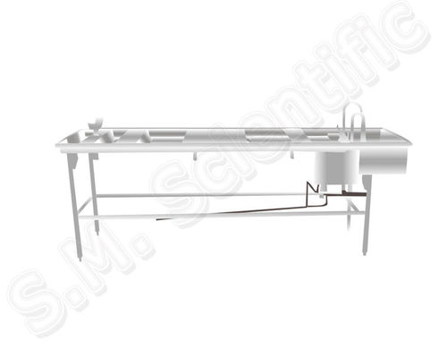 Tavolo per autopsia per medicina legale - SMI-235 - S.M. Scientific Instruments - per laboratorio di istopatologia / di dissezione / di lavaggio salme