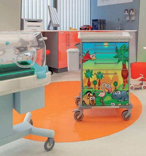 Carrello per apparecchio - MC6500-2122 - Medstor GmbH - di trasporto / di stoccaggio / 5 cassetti