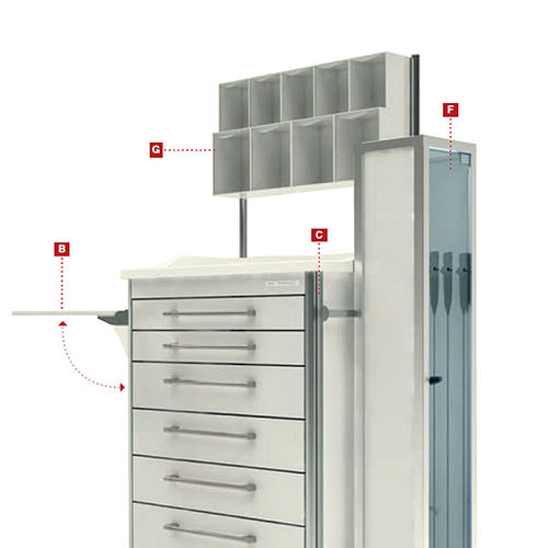 Carrello per endoscopia - Medstor GmbH - di trasporto / multifunzione / con cassetti