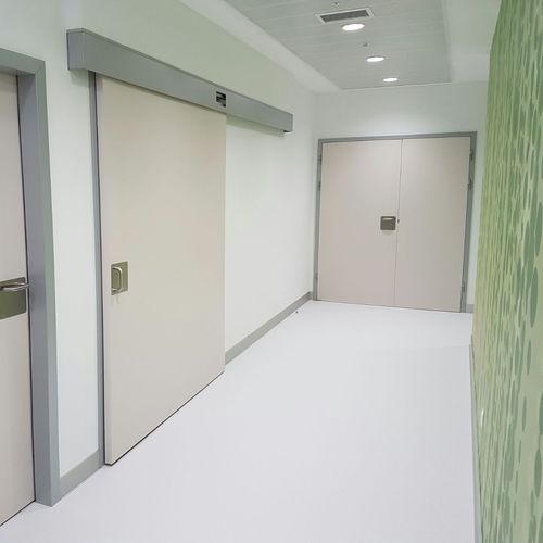 Porta per struttura sanitaria - SOLECO DOORS - scorrevole / in alluminio