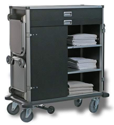 Carrello portabiancheria per sacchi puliti - Atlas - ARIANEL - per sacchi sporchi / medico / con ripiano