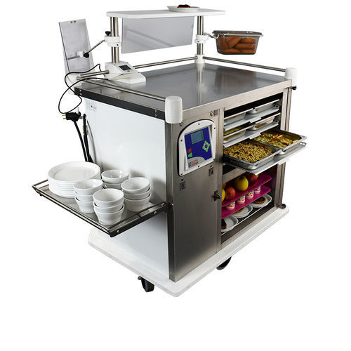 Carrello medico - RESTISELF - ELECTRO CALORIQUE Groupe - per pasti / di distribuzione di vassoi / in acciaio inossidabile