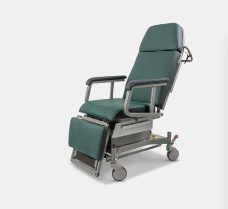Sedia con braccioli - Vitamo - TEKVOR CARE - con rotelle / con schienale alto / con poggiapiedi
