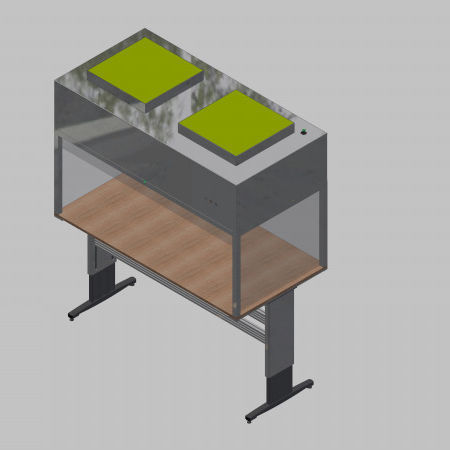 Modulo a flusso laminare da tavolo - 58163 - Inertec - verticale