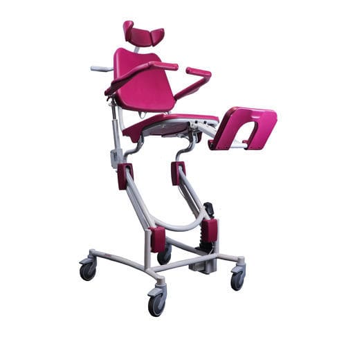 Sedia da doccia con braccioli - SOFLEX   - FRANCE REVAL - con rotelle / con poggiapiedi / con apertura igienica