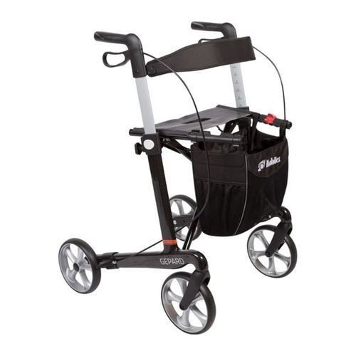 Deambulatore rollator a 4 ruote - Gepard - Mobilex A/S  - telaio in fibra di carbonio / con sedile / con cestello