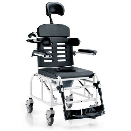 Sedia da doccia con braccioli - LY-158 WHALE - Comfort Orthopedic - con rotelle / con poggiapiedi / con apertura igienica