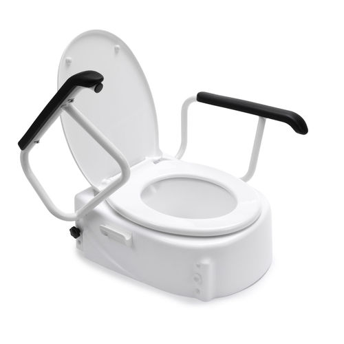 Rialzo per WC con braccioli - 10659 - Direct Healthcare Group - con coperchio