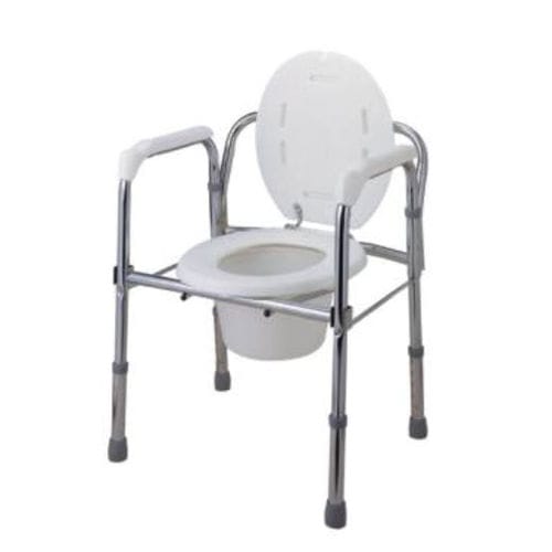 Sedia da toilette con secchio - B-1010A  - Fairminded Industries - con braccioli / ad altezza regolabile / pieghevole