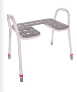 Sedile per doccia con braccioli - 310123 - HMN - ad altezza regolabile / impilabile