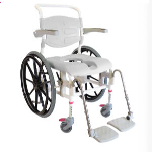Sedia da doccia con rotelle - NIELSEN LINE - HMN - con apertura igienica / ad altezza regolabile / basculante