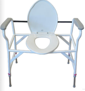 Rialzo per WC con braccioli - 610016 - HMN - ad altezza regolabile / bariatrico / con coperchio