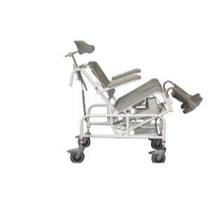 Sedia da doccia con braccioli - M2 FLEXI-TIP - HMN - con rotelle / con apertura igienica / con schienale
