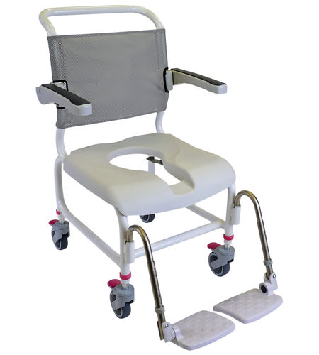 Sedia da doccia con braccioli - 31303 series - HMN - con apertura igienica / comoda