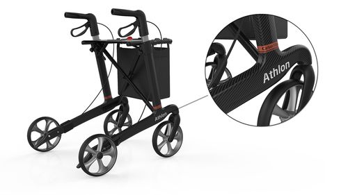 Deambulatore rollator a 4 ruote - Athlon - Rehasense Europe - con sedile / ad altezza regolabile / pieghevole