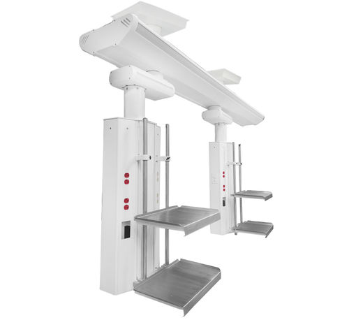 Trave tecnica a soffitto - Arigmed - per terapia intensiva / con ripiani / con colonne