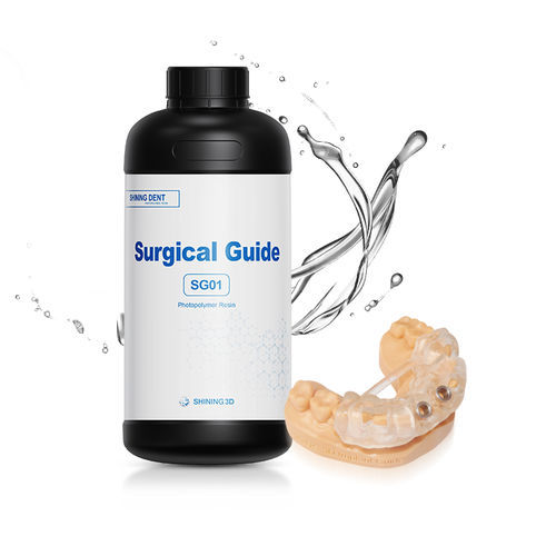 Materiale odontoiatrico in resina - SG01 - Shining 3D - per stampa 3D / trasparente / biocompatibile