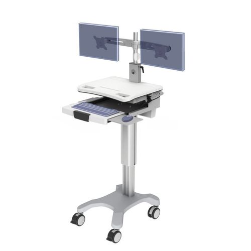 Carrello informatico per pannello PC - BA-003D - Rollsys - per tablet PC / ad altezza regolabile