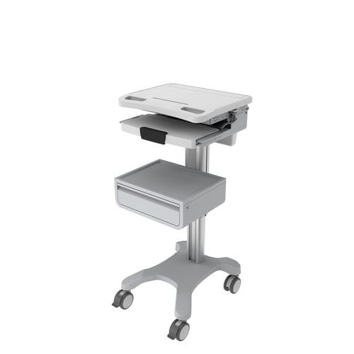 Carrello informatico ad altezza regolabile - BA-004T - Rollsys - con cassetti