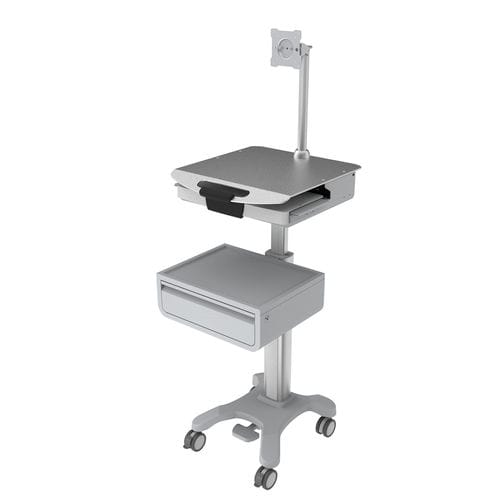 Carrello informatico ad altezza regolabile - BAA-001T - Rollsys - con cassetti