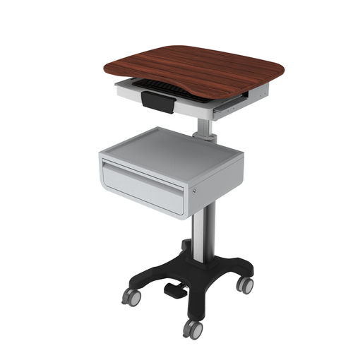Carrello informatico ad altezza regolabile - BAW-003BZT - Rollsys - con cassetti